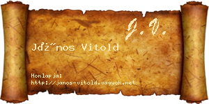 János Vitold névjegykártya